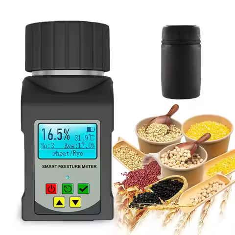 Grain Moisture Tester Portable High Precision Multi Crop Moisture Meter in 25 Grain Types Including 