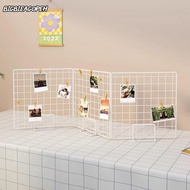 BIGBIEAGOPEH Storage Rack, with Base Grid Frame Display Rack, Modern Grid Metal Jewelry Booth Rack F