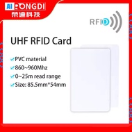 860-960MHz White Card For Access Control Management UHF Long Read Passive RFID PVC Card