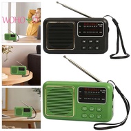 Mini Portable Radio Full-Wave Band Battery 500mAh Pocket Radio FM Radio Receiver [wohoyo.sg]