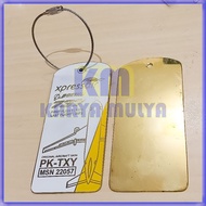 GANTUNGAN Xpressair Airplane Keychain Metal Material Xpressair Boeing 737 Airplane Keychain - KM