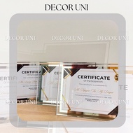 Desktop A4 Certificate Photo Frame with Borderless Crystal Glass