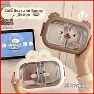 DC3 304 stainless steel insulated divided lunch box Heat up the plates served in the cafeteria