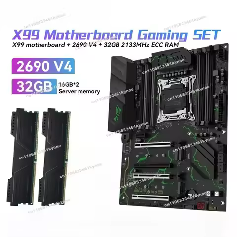 2pcs Suitable for X99 MR9S Motherboard+E5 2690 V4+DDR4 32GB RAM