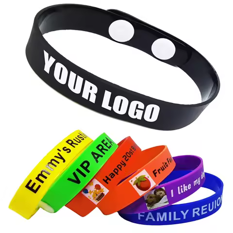 Adjustable Custom Bracelets 2/10/20/50Ct Personalized Rubber Wristband for Motivation, Party Favors,