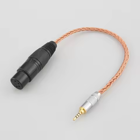 16 Core OCC 2.5mm Trrs Balanced Male to 4-pin XLR Female Headphone Adapter for Astell&Kern AK240 AK3