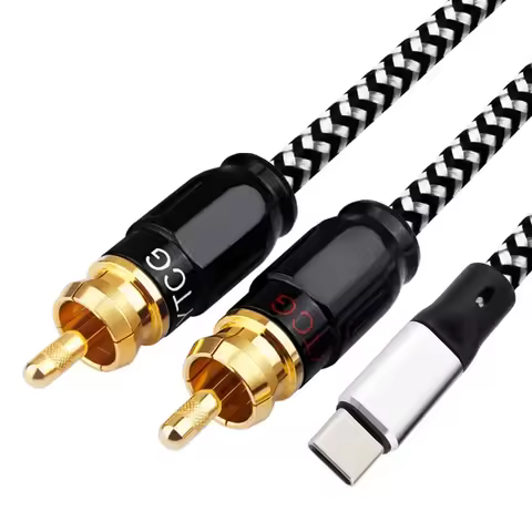 Audio Cable USB C To RCA Type-C To 2RCA Splitter Speaker Cables For Sumsung Huawei Xiaomi Laptops Ho