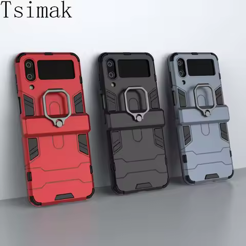 For Samsung Z Flip 4 Case Shockproof Ring Holder Back Coque for Samsung Galaxy Z Flip 4 ZFlip Flip4 