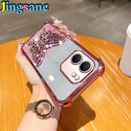 Jingsanc cho OPPO A5x/OPPO A5x 5G vỏ điện thoại sang trọng mạ điện long lanh vỏ ốp lưng với khung tr