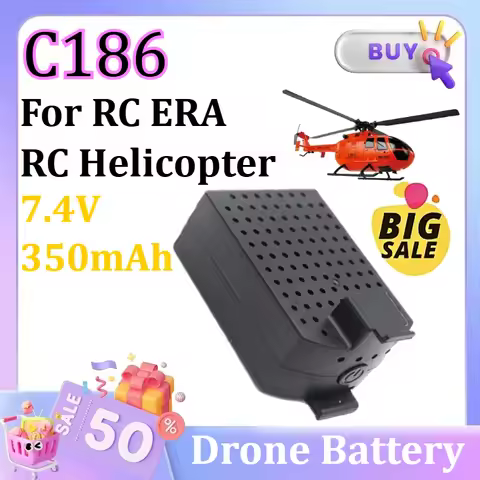 7.4V 350mAh LiPo Battery For RC ERA C186 RC Helicopter Battery For C186 RC Aircraft Spare Accessorie