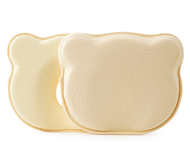 全城熱賣 - 熊型枕頭可拆枕套記憶棉0-1歲嬰幼兒定型枕頭護頭枕0-1歲寶寶(黃色枕頭套裝25X20.5X3.5/0.5CM )