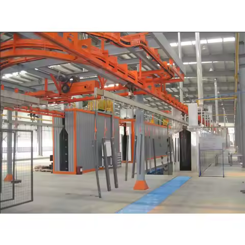 Full Automatic Vertical Aluminum Powder Coating Line Powder Coating Production Line