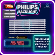 PHILIPS 43 INCH LED TV BACKLIGHT 43PFT4002S/98 / 43PFT5853/68 / 43PFT4082S/98 LAMPU TV 43PFT5853 43P