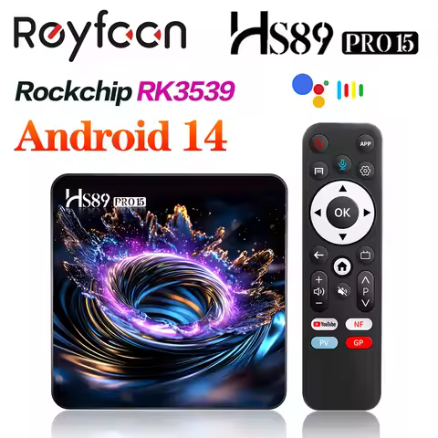 HS89 PRO 15 TV Box Android14 Rockchip RK3539 Quad-Core 64bit Cortex-A55 Native YouTube Support 4K HD