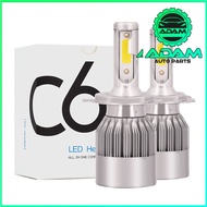 C6  Headlight COD LED H1 H3 H4 H7 H11 9005 9006 Fog Light Bulb Fog Lamp H7 2pcs