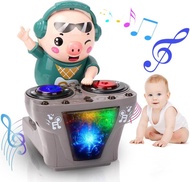 Electronic DJ Light Music Dancing Pig Toy Musical Toys Cute Swing Dancing Piggy Toy with Music LED L