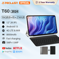 Teclast T60 แท็บเล็ต - รุ่น 2024 พร้อม RAM 16GB ROM 256GB Android 13 4GHz/5GHz Dual SIM จอ 12 นิ้ว ความละเอียด 2K Max View เล่นเกมได้โดยสะดวก ดูได้อย่างง่ายดาย รับประกันแท้ 1 ปี!