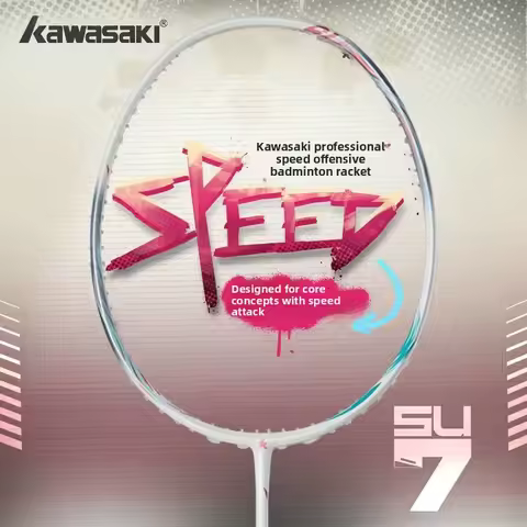 KAWASAKI Badminton Racket New Honor Series Professional 4U All-round High Pound SU7 Offensive Full C