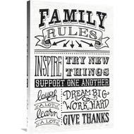 Mary Urban Family Rules Ii Giclee Stretched Canvas Artwork 24 X 36