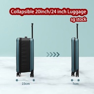 Collapsible Luggage Bag 20inch 24 inch Boarding Luggage with Spinner Wheel  Expandable Travel Luggag