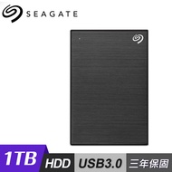 【Seagate 希捷】One Touch 1TB 行動硬碟 密碼版 黑色