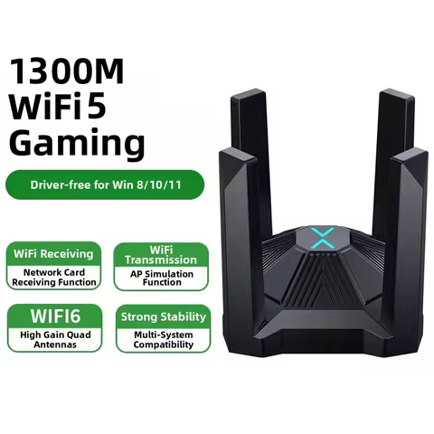 Usb3.0 Drive-Free usb wifi5Wireless Network Card AC1300M Dual Band 5G Computer Receiver