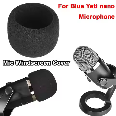 Replacement Mic Windscreen Cover Flocked Sponge Foam Windproof Microphone Cover for Blue Yeti nano M