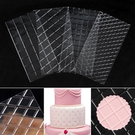4pcs/set Transparent Plastic Grid Texture Mat Cake Chocolate Printing Mold Grid Decorating Tools Fon