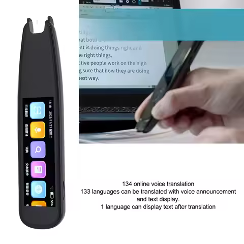 Pocket Language Translator Pen 2.99in Touchscreen Scanning Translator 134 Online Voice Translation E