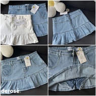 (2 COLORS) MERMAID DEROSE SKIRT - Women's White and Blue Jeans Flared SKIRT