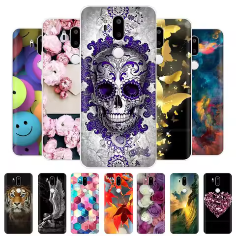 Cartoon Silicone Case For LG G7 ThinQ Case 6.1" Soft TPU Bumper Back Cover Case For LG G7 ThinQ Phon