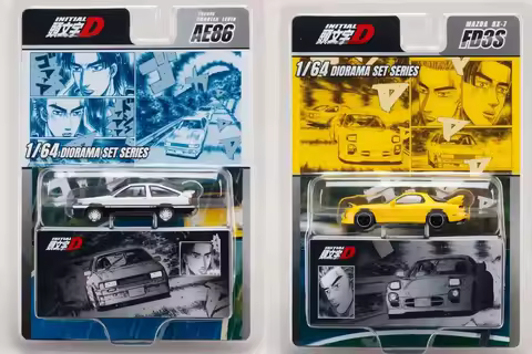 HobbyJapan 1:64 RX-7 Alloy Diecast Car Model Initial D Collection