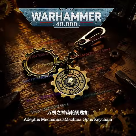 Starforged Official Warhammer 40K Adeptus Mechanicus Keychain, Omnissiah Pendant, Collectible Orname