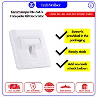 Commscope RJ45/CAT6 Faceplate Kit Decorator 1 Port. BS. White RJ45/CAT6 8-1859167-1