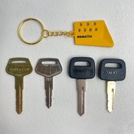 2pcs for Komatsu 787 Pc -7 -8 Ignition Key with Excavator Knife Corner Plate Keychain Excavator Heav