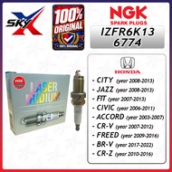 NGK IZFR6K13 6774 (4 PCS) Laser Iridium Spark Plug HONDA CITY / JAZZ / CIVIC / ACCORD / CR-V (100% O
