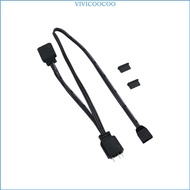 VIVI Flexible ARGB Splitter Cord ARGB Splitter Extension Cable 5V 3Pin ARGB 1 Female to 2 Male Adapt
