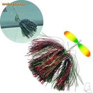 MAINAUSHUI Bucktail Spinner Bait, Spinner Design 45g Fishing Spinner Bait, Musky Bucktail sequin Bri