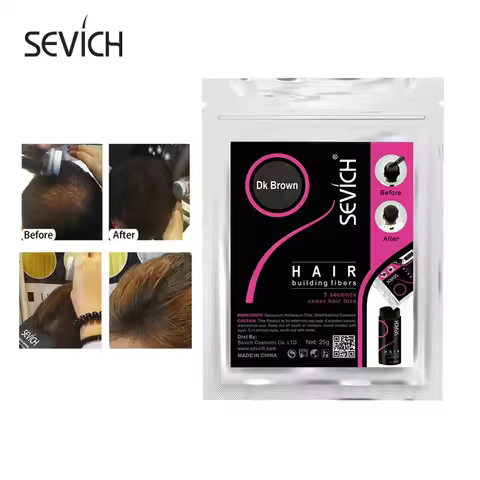 Sevich 25g Refill Hair Thickening Fiber 10 Colors Hair Treatments Cover Thicken Powder Keratin Fiber