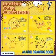 Pikachu Creative A4 Thickened Coil Picture Book Blank Painting Book Art Book Graffiti With Sticker