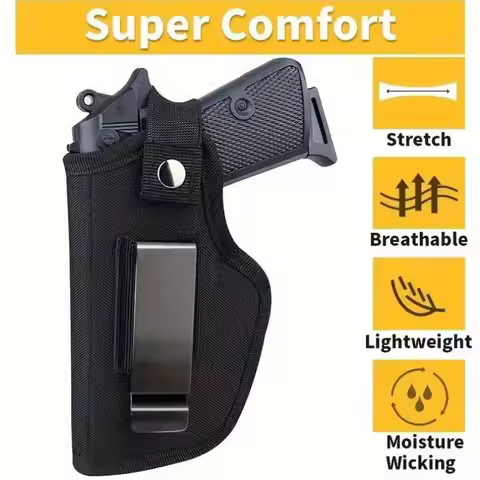 Ambidextrous IWB/OWB Holster 2-Piece Set - Tactical Waistband Holster for Glock 17/19/22, Right or L
