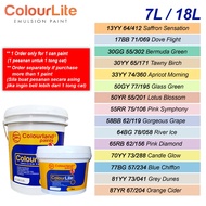 7L 18L Colourland Paint Wall Interior ColourLite Emulsion Paint Colours on Tinting