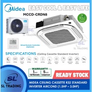 MIDEA Cassette Type Aircond (MCDX, MCCD, MCX) Non Inverter, Standard Inverter & Premium Inverter wit