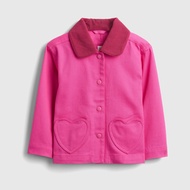 Gap | แจ็คเก็ตสไตล์บาร์นสำหรับเด็ก ปกคอพร้อมกระเป๋าหัวใจ