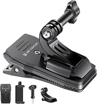 K&F Concept 360° Rotation Backpack Strap Quick Clip Mount for Hero 13/12/11/10/9/8/7/6/5/4 Black, DJ