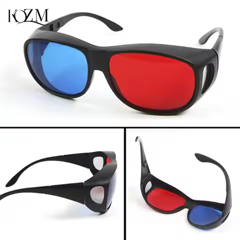 Brand New And High Quality Black Frame Red Blue Universal 3D Glasses For Dimensional Anaglyph Movie 