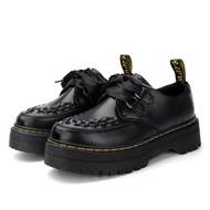 Dr Martens รองเท้าแพลตฟอร์มพื้นหนาสไตล์มหาลัยหนังของผู้หญิงโลลิต้าผู้หญิงขนาด35-41