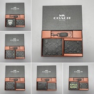 (((Ready Stock) ♞,♘,♙Hot Sale COACH Men's Short Wallet Coin Purse Wallet Holder ID Card Holder Multi-card Wallet 74586 74993