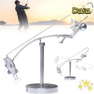 DALIA Kinetic Fishing Sculpture, Desk Ornament Handmade The Fisherman Balancing Sculpture, Creative 