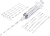 Pack of 4 Syringes with Hose, Young Birds Feeder, 10 ml Syringes Transparent Bird Syringe Set, Birds